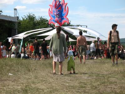 Father & son @ No Mans Land festival, Hungary